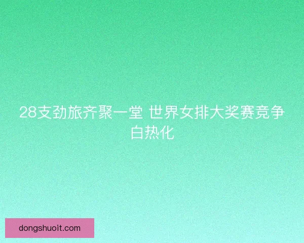 28支劲旅齐聚一堂 世界女排大奖赛竞争白热化