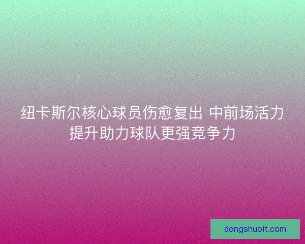 纽卡斯尔核心球员伤愈复出 中前场活力提升助力球队更强竞争力